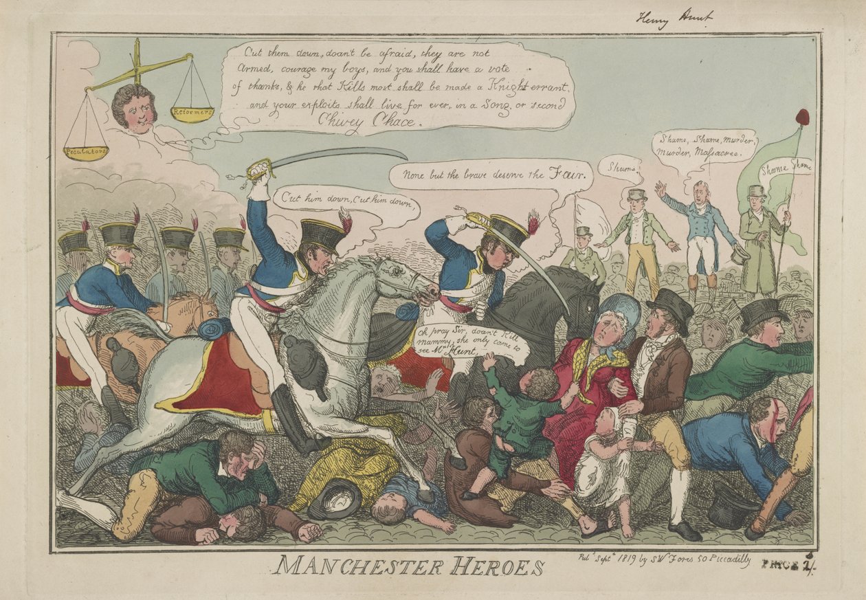 Manchester-Helden, 1819 von Isaac Robert Cruikshank
