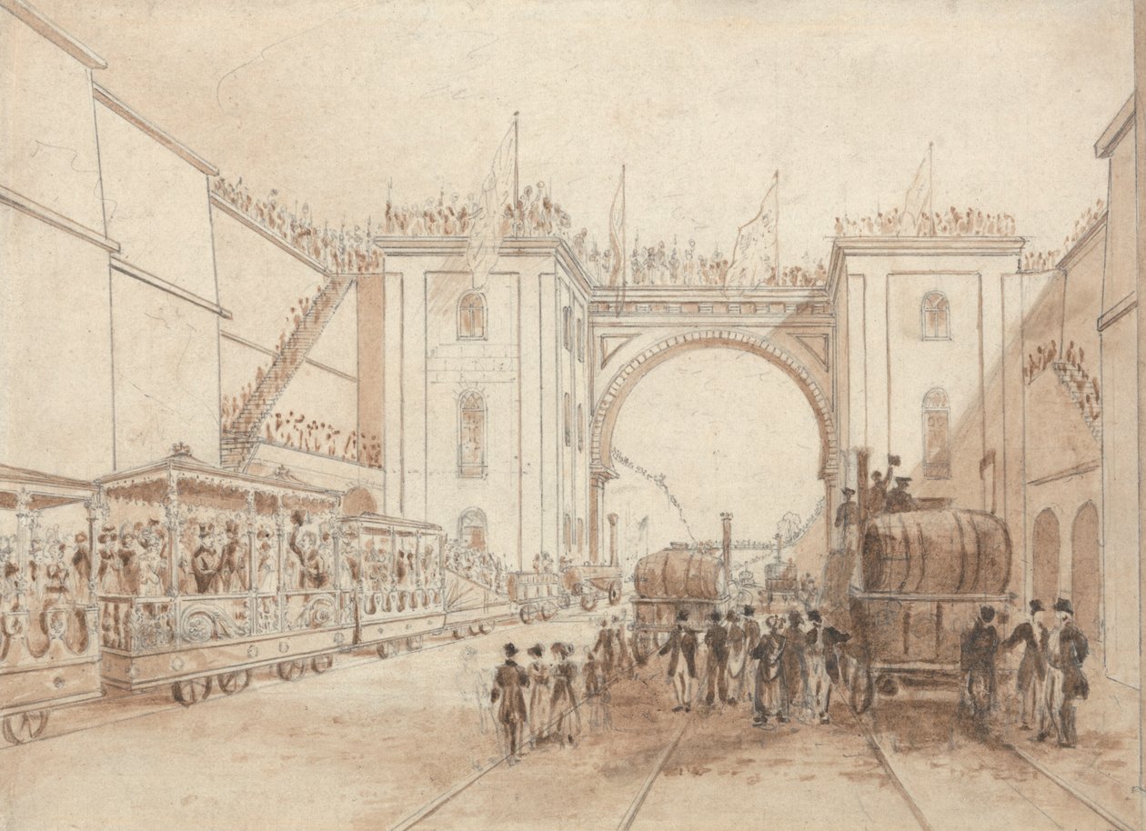 Eröffnung der Liverpool und Manchester Eisenbahn von Isaac Shaw
