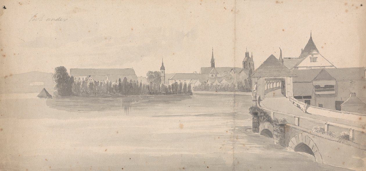Dorf an einem See von Isaac Weld