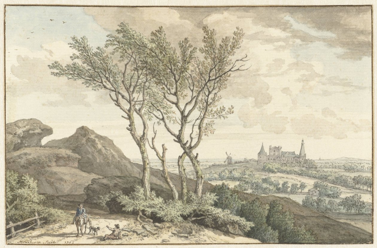 Ansicht des Schlosses Bentheim von Isaac de Moucheron