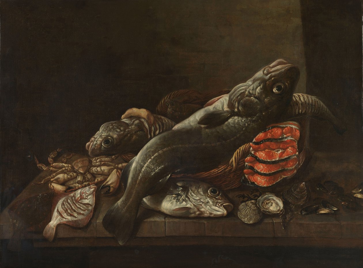 Stillleben mit Fisch von Isaac van Duynen