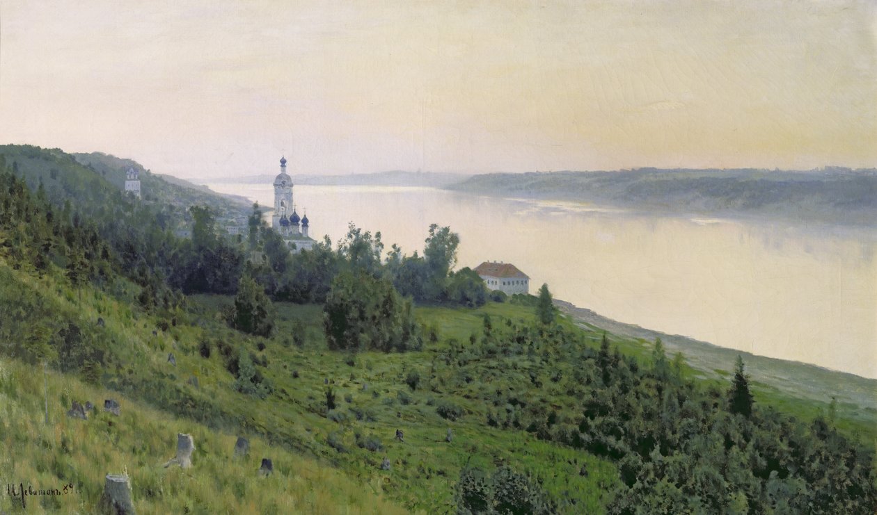 Kalte Landschaft, 1889 von Isaak Ilyich Levitan