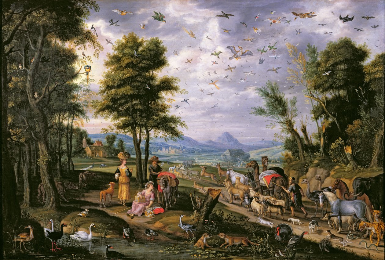 Betreten der Arche von Isaak van Oosten