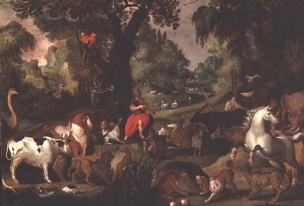 Orpheus bezaubert die Tiere von Isaak van Oosten