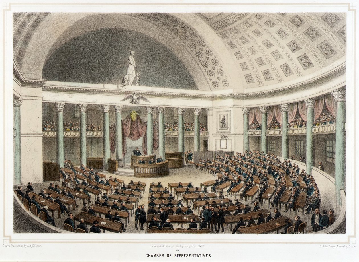 Washington - Kammer der Repräsentanten von Isidore Laurent Deroy