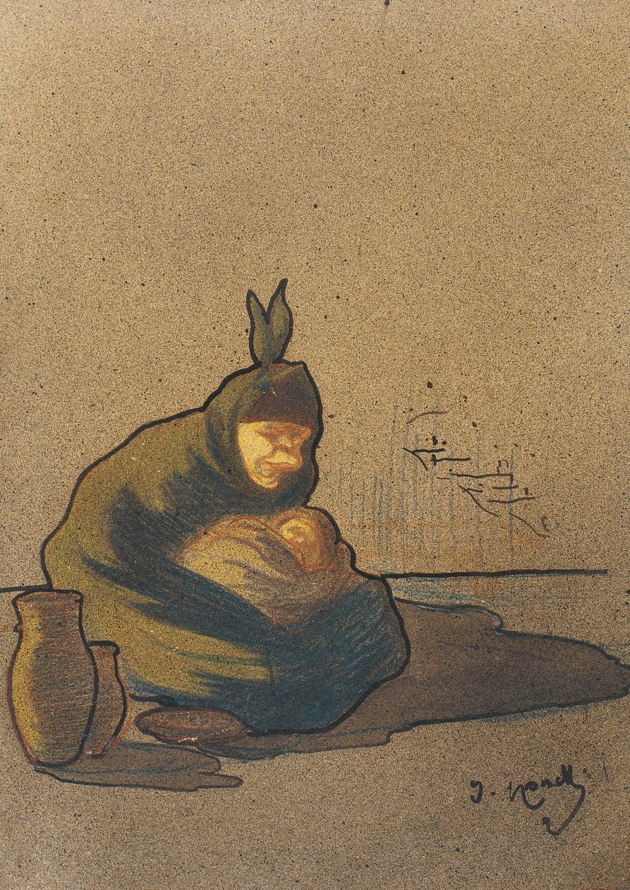 Weiblicher Kretin in Boí von Isidre Nonell