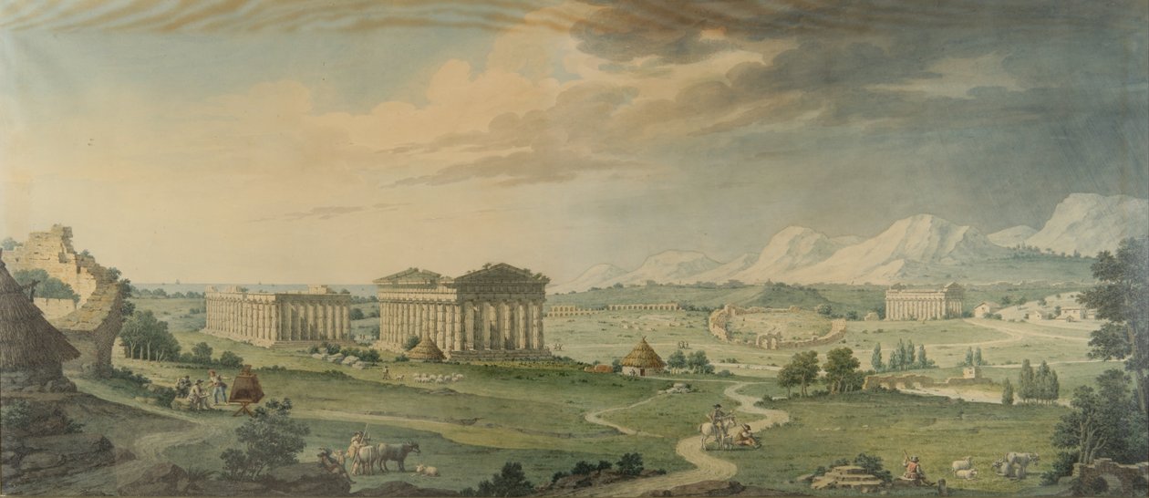 Ansicht von Paestum von Isidro González Velázquez