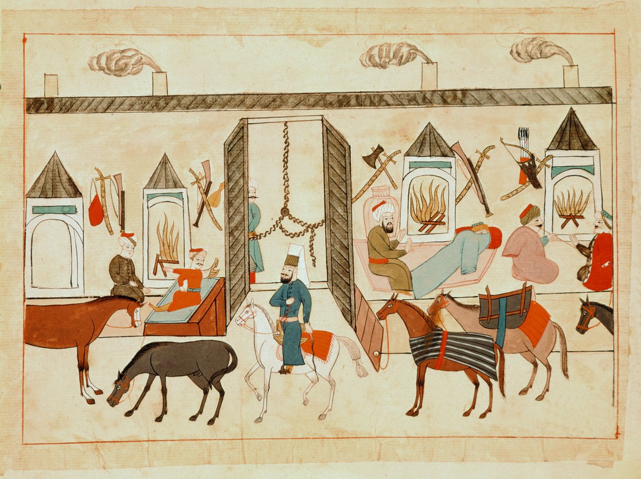 Ms 1671 Inneres des Sultanspalastes in Istanbul, ca. 1580 von Islamic School