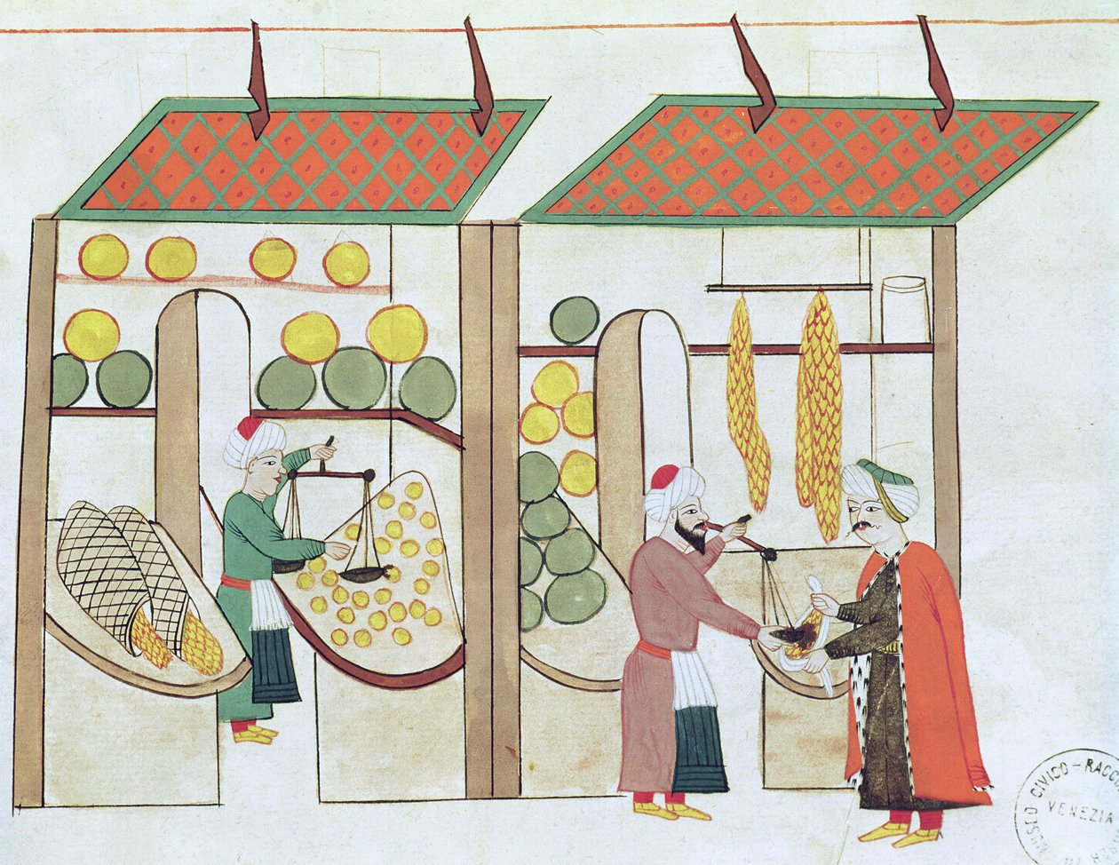 Ms.1671 Zwei Obstläden, ca. 1580 von Islamic School