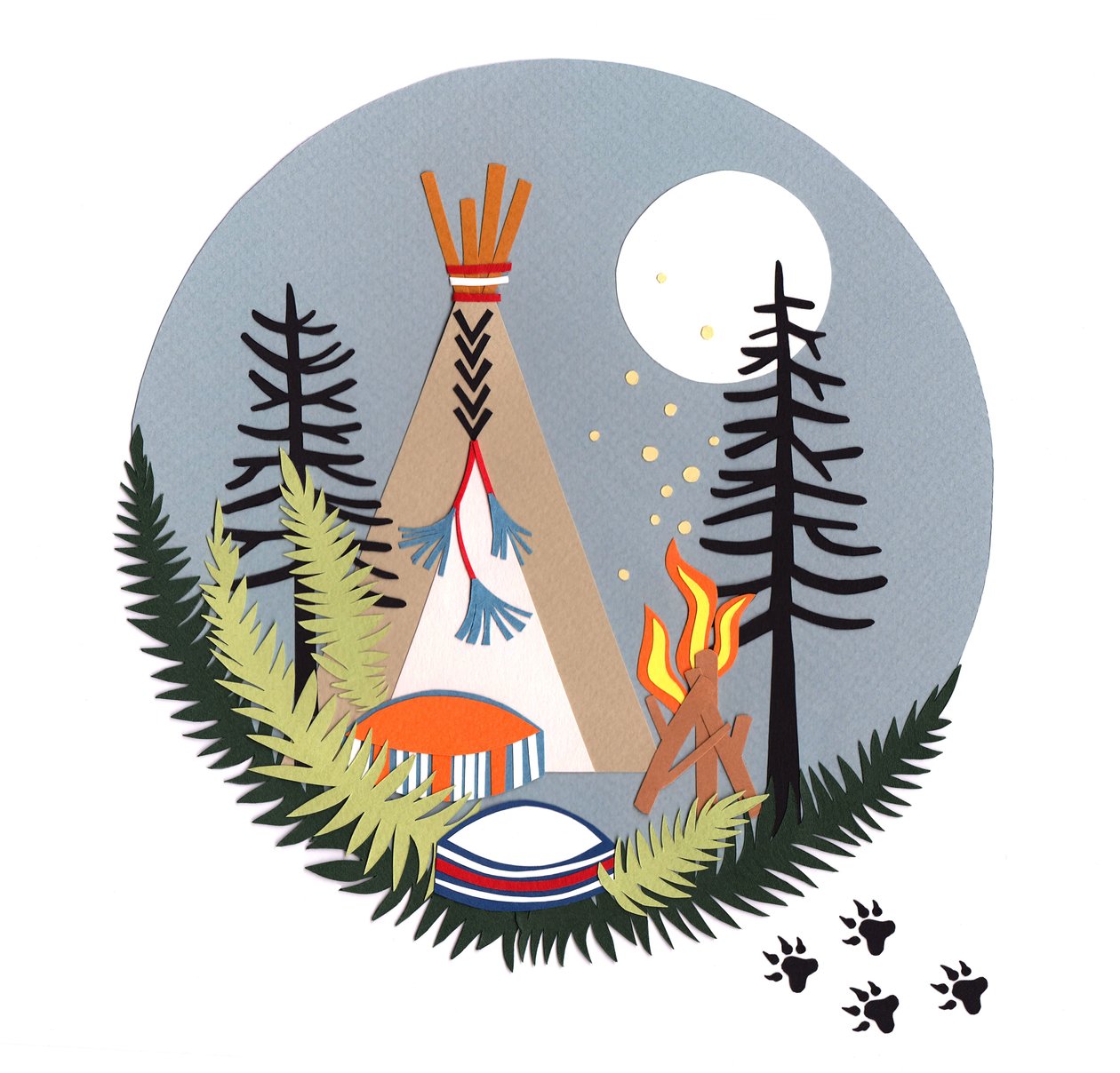 Großes Outdoor-Camping, 2016 von Isobel Barber