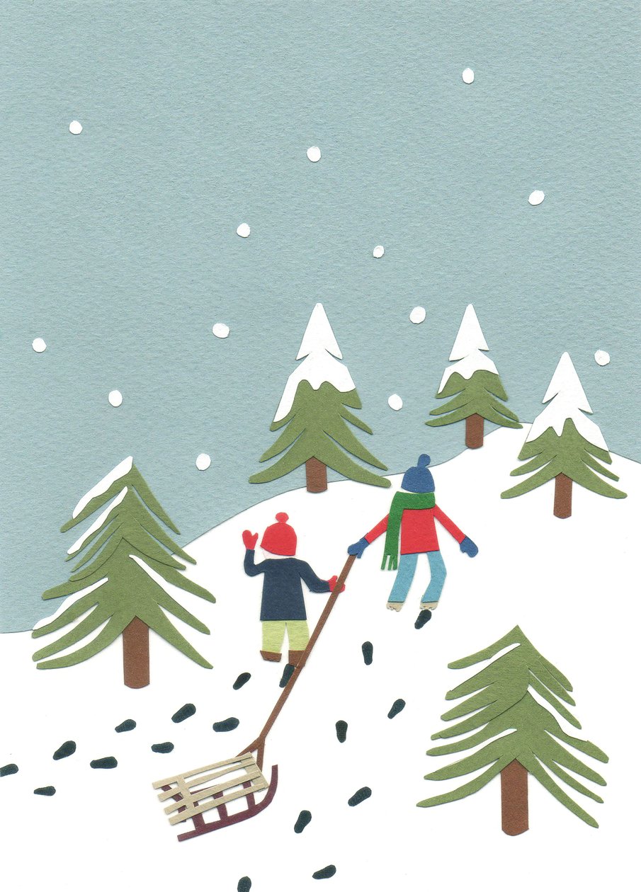 Schlittenfahren, 2014 von Isobel Barber