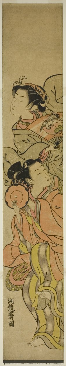 Zwei Tänzerinnen von Isoda Koryusai