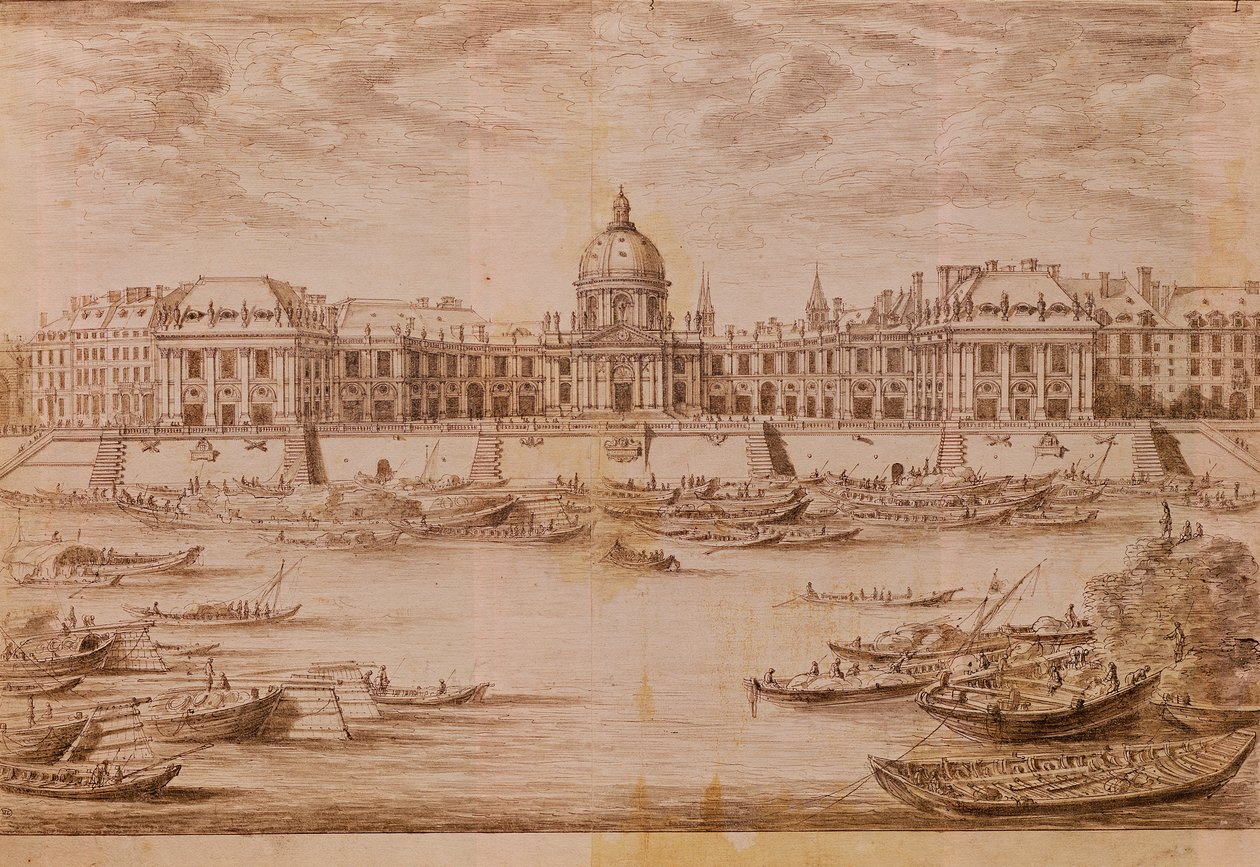 Perspektivische Ansicht des Collège des Quatre-Nations (Palais de l