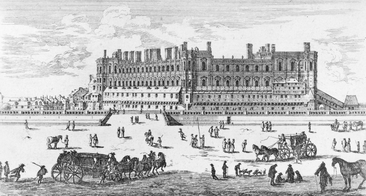 Ansicht des Château de Saint-Germain-en-Laye, 1658 von Israël Silvestre the Younger