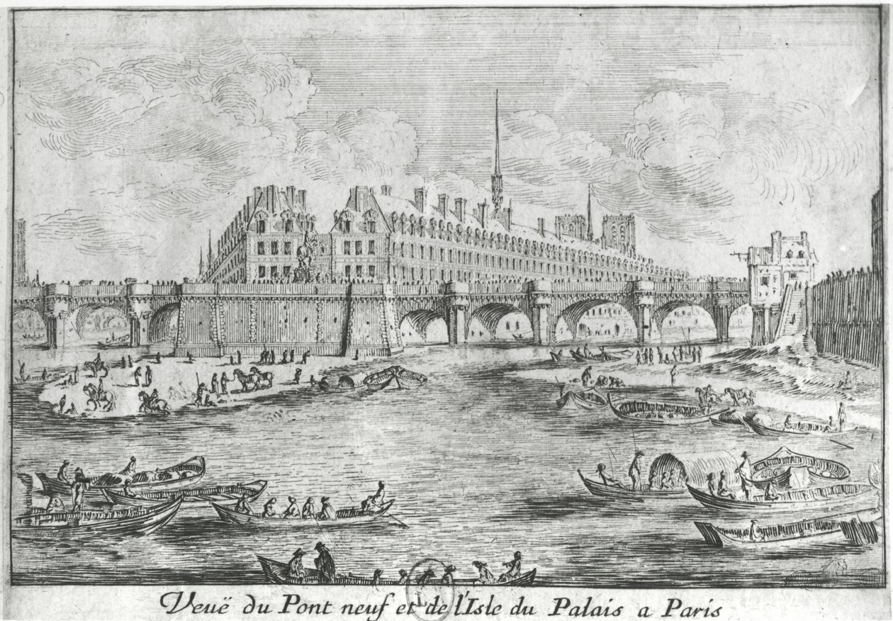 Ansicht der Pont Neuf und der Isle du Palais, Paris von Israël Silvestre the Younger