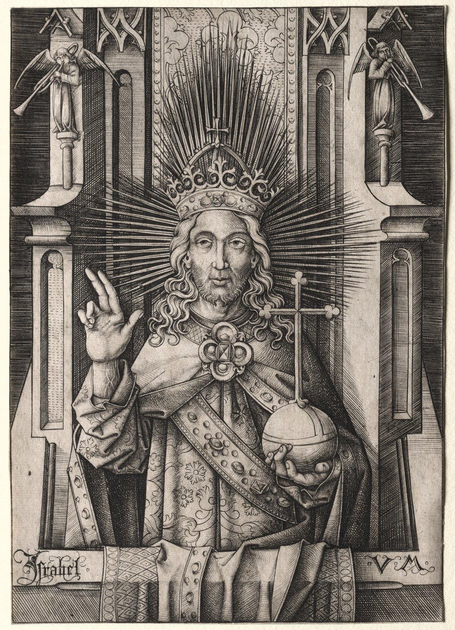 Christus der Erlöser (Salvator Mundi) von Israhel van Meckenem