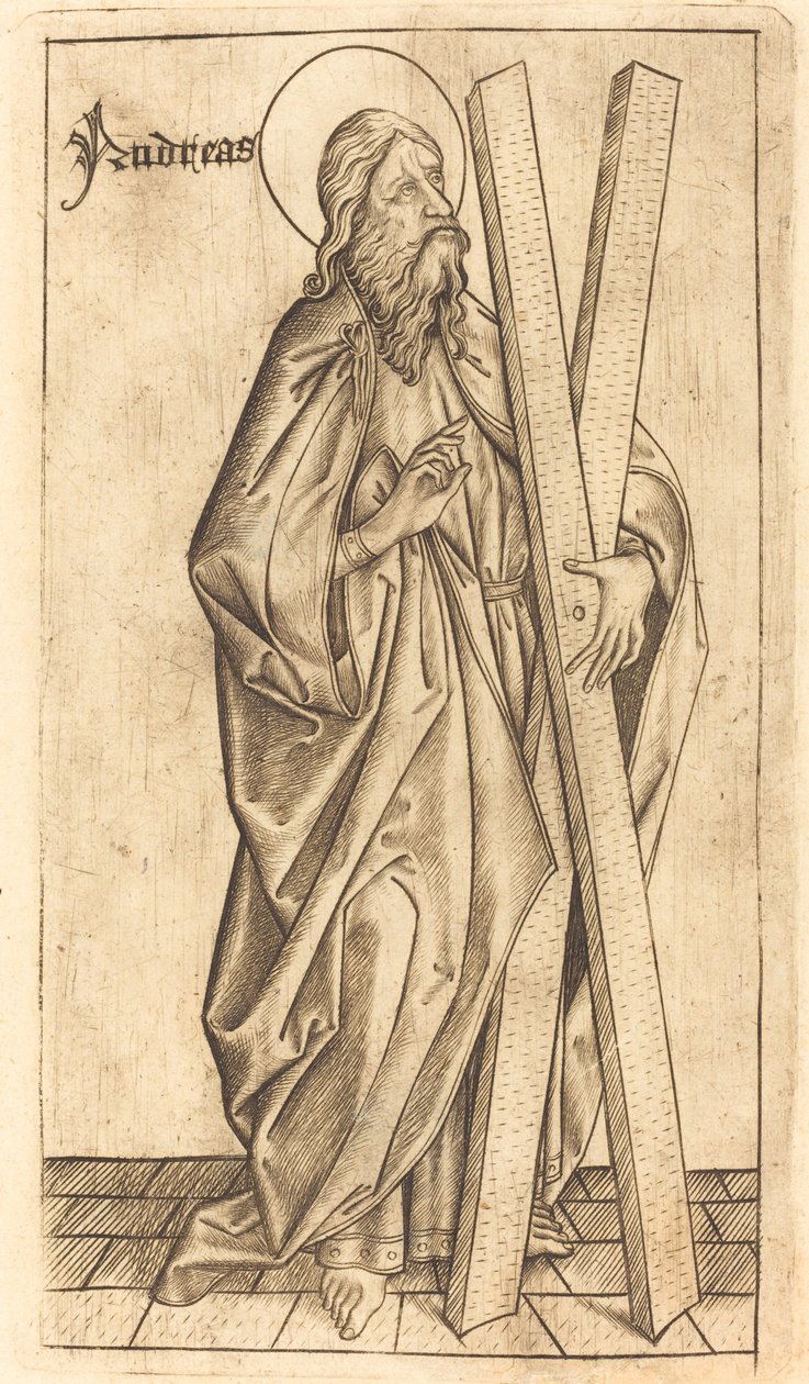 Heiliger Andreas, ca. 1470-1480 von Israhel van Meckenem
