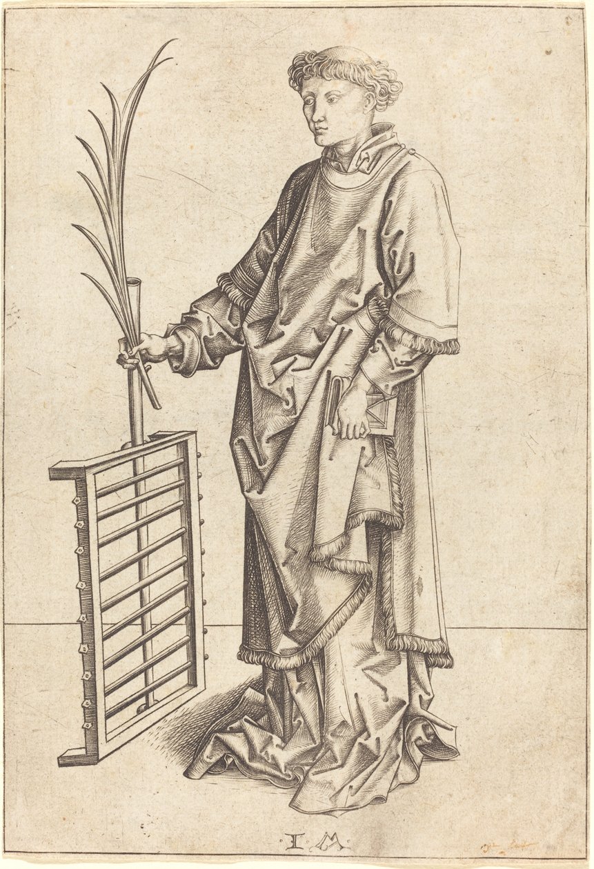 Heiliger Laurentius, ca. 1480-1490 von Israhel van Meckenem
