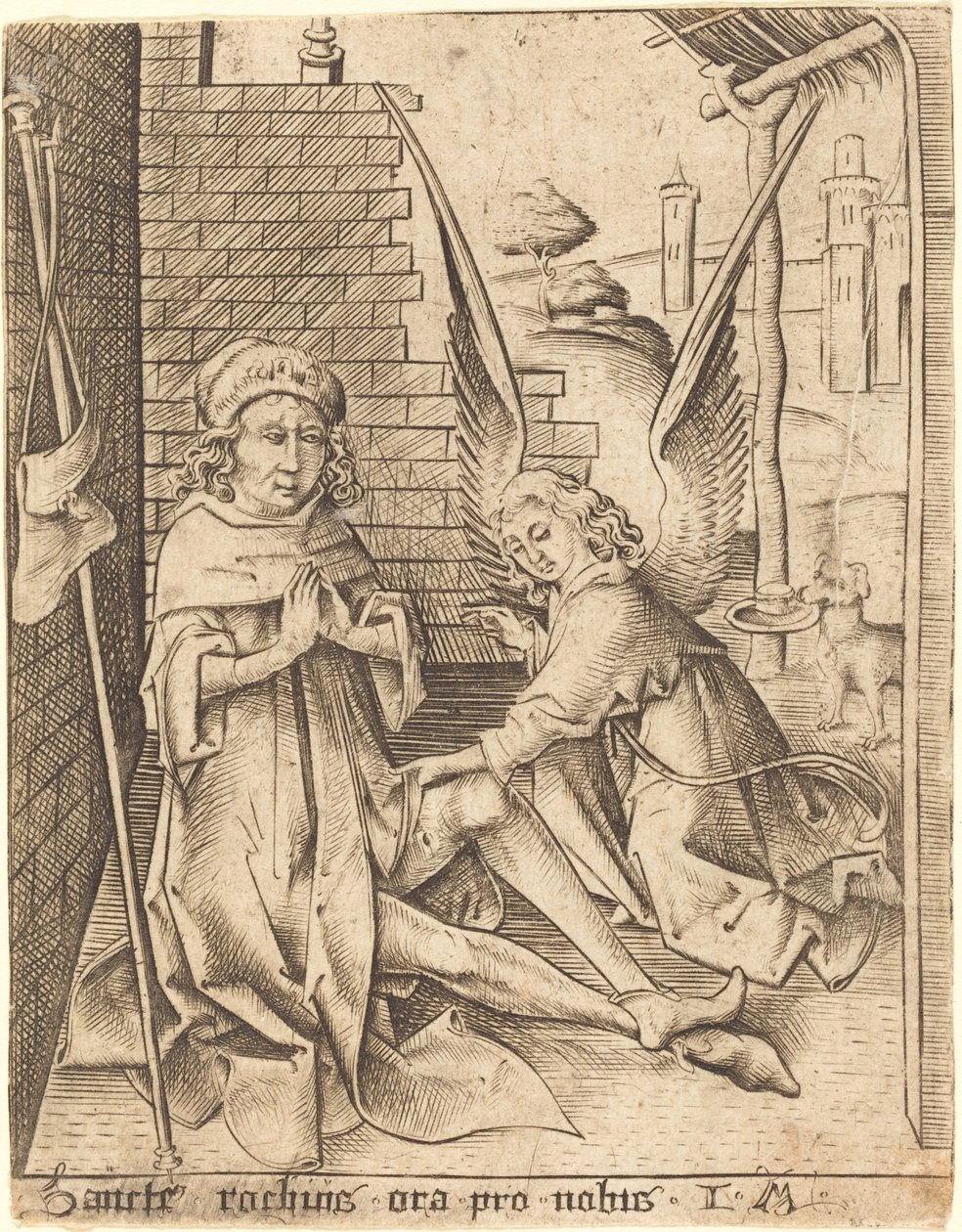 Der heilige Rochus von Israhel van Meckenem