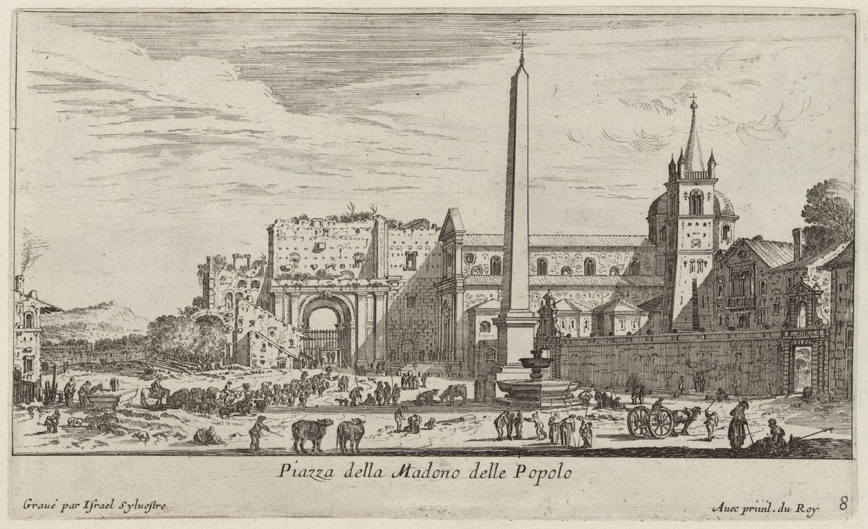 Piazza della Madonna delle Popolo von Israël Silvestre