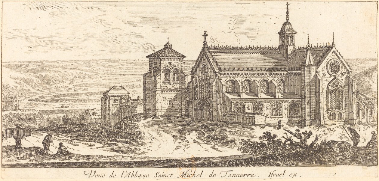 Ansicht der Abtei Saint Michel de Tonnerre von Israël Silvestre