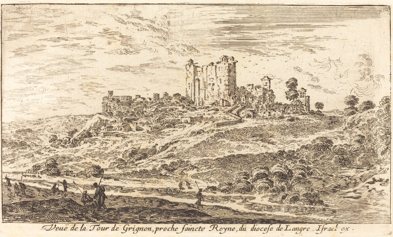 Ansicht des Turms von Grignon von Israël Silvestre