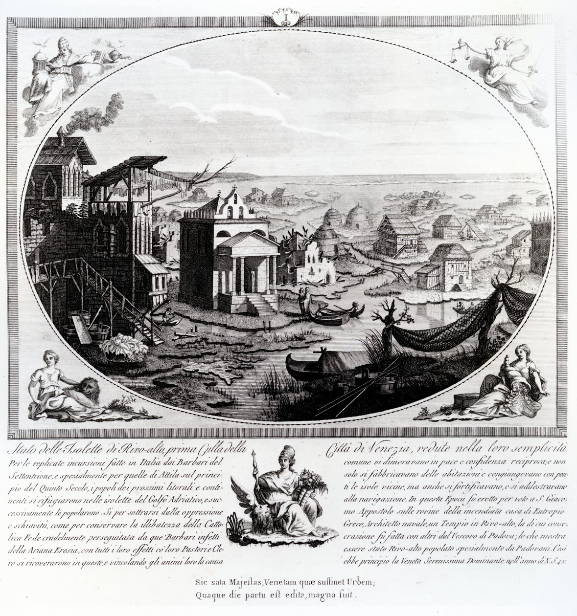 Frühe Besiedlung von Venedig von Italian School