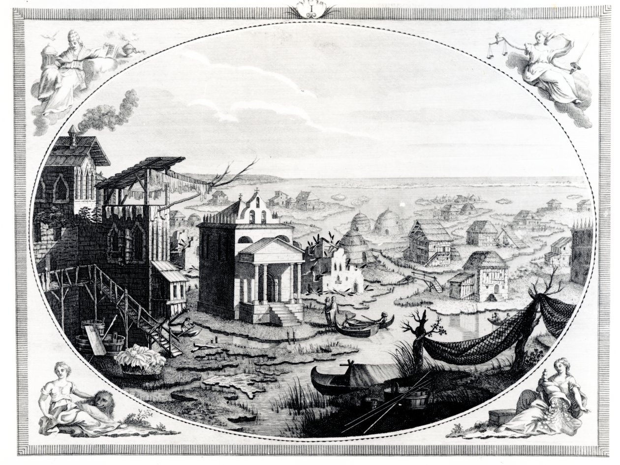 Frühe Besiedlung von Venedig von Italian School