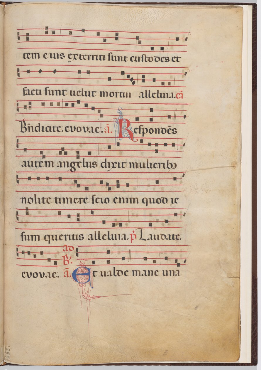 Blatt 4 aus einem Antiphonar-Fragment von Italian 13th Century