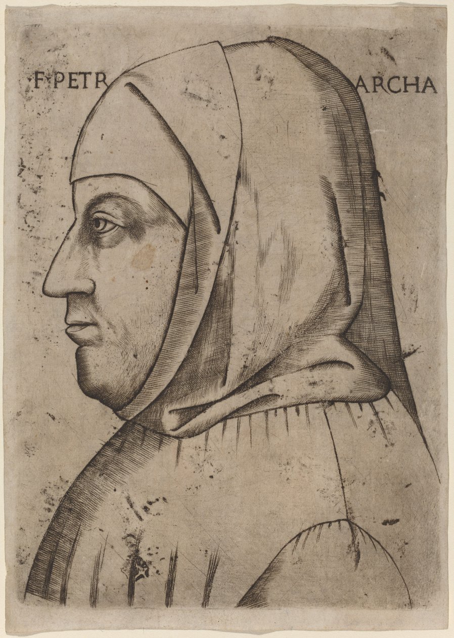 Porträt von Petrarca von Italian 16th Century