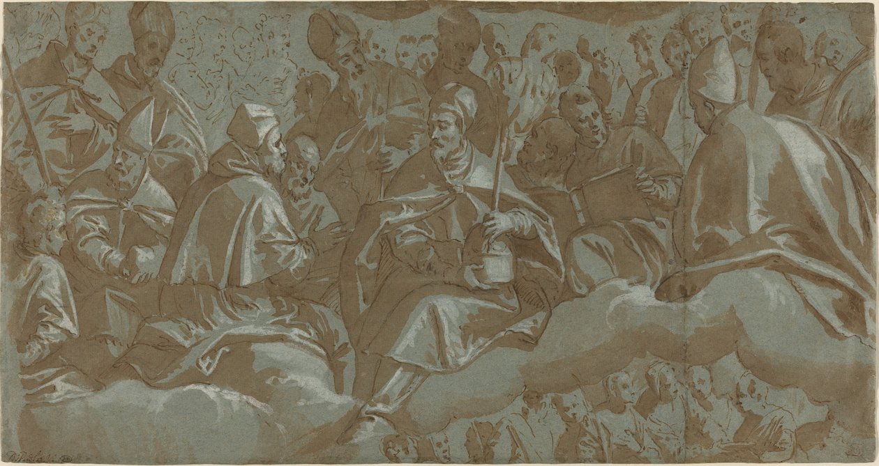 Heilige auf Wolken von Italian 16th Century