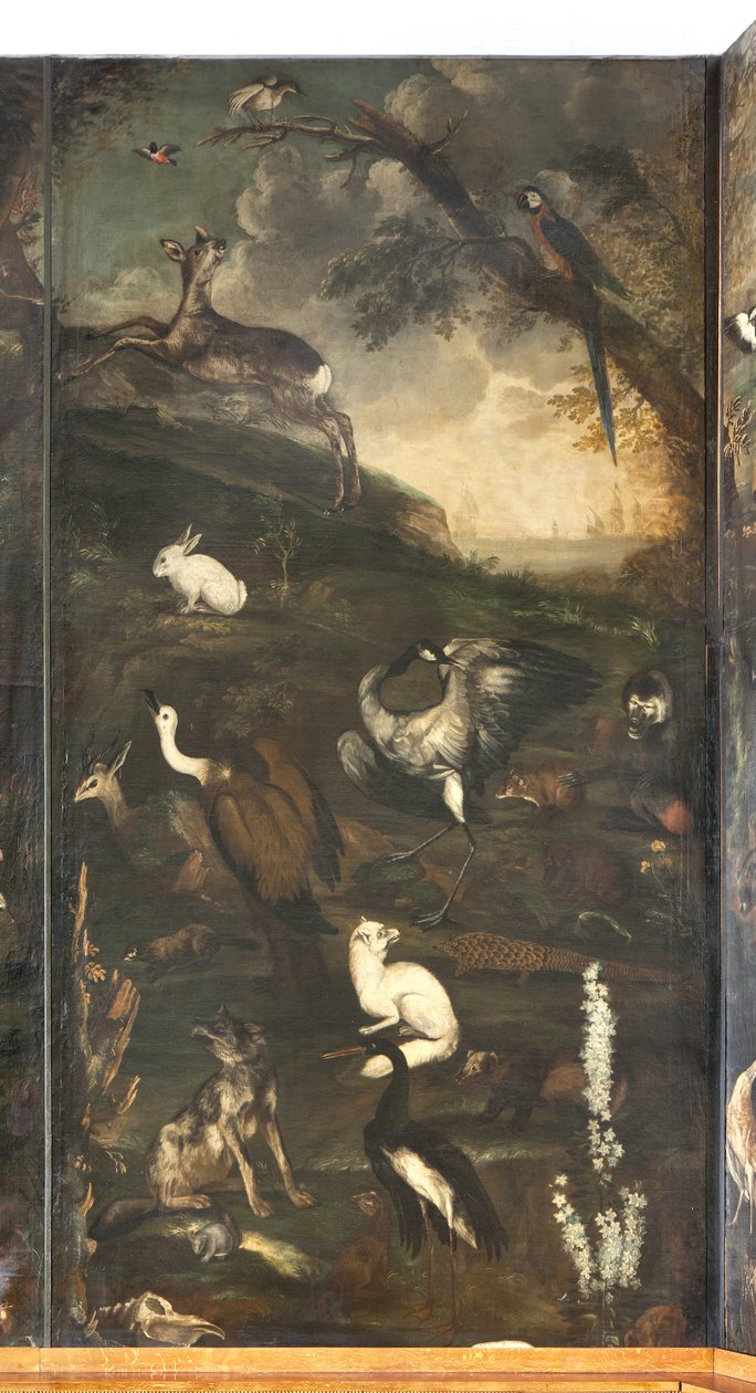 Tiere, Mythos von Orpheus, Detail von Italian School