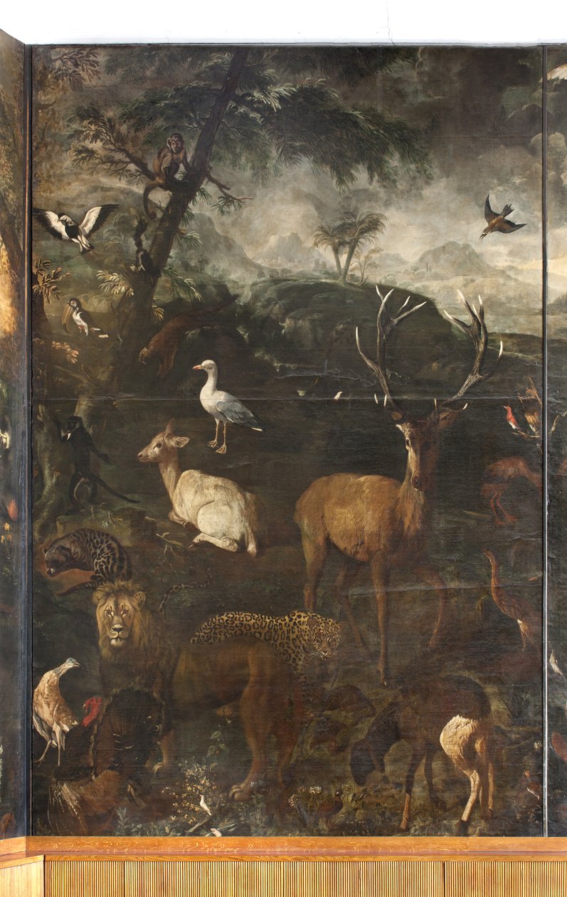 Tiere, Mythos des Orpheus, (Detail) von Italian School