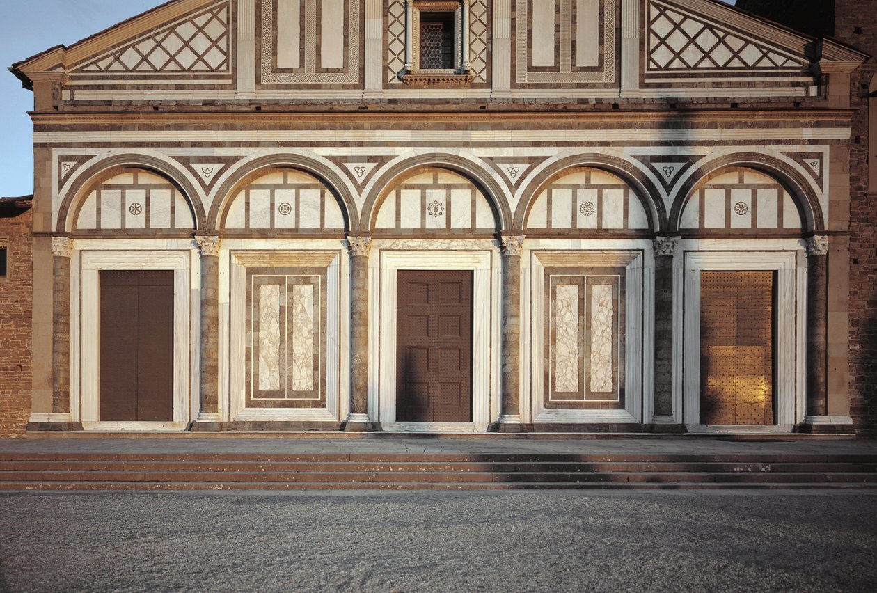 Detail der Fassade der Kirche von Italian School
