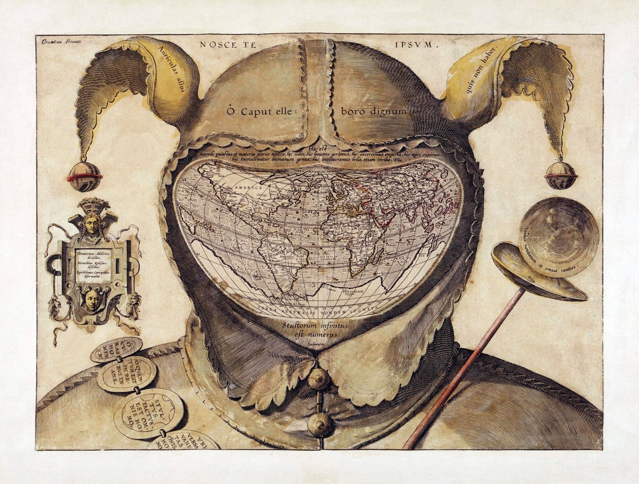Narrenmützen-Weltkarte, ca. 1590 von Italian School