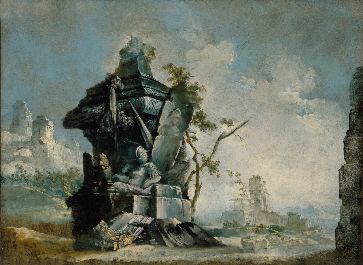 Landschaft (Capriccio) ca. 1780 von Italian School