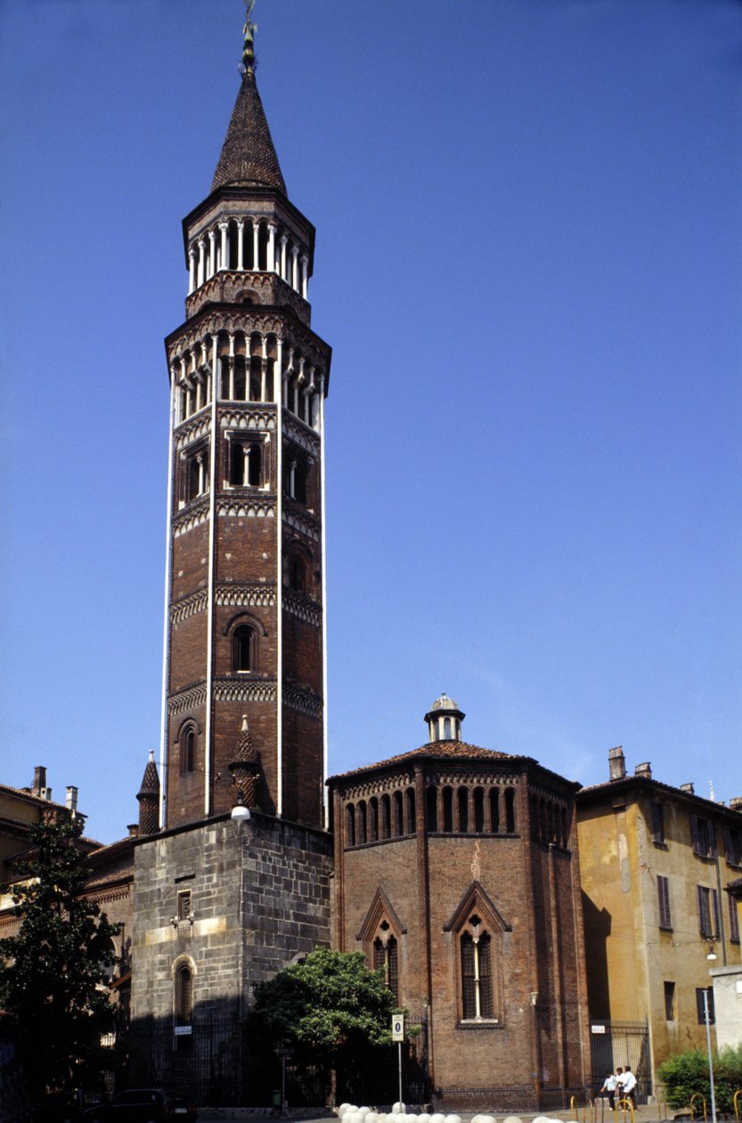 Mailand: der Glockenturm von San Gottardo. von Italian School