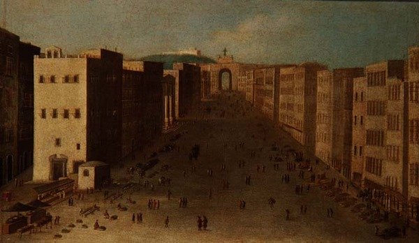 Neapolitanische Straßenszene von Italian School