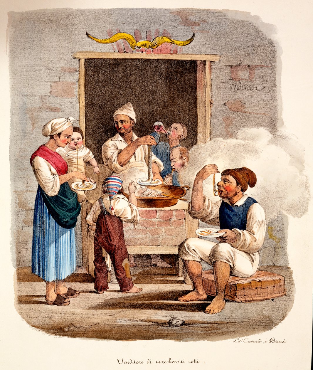 Nudelverkäufer von Italian School