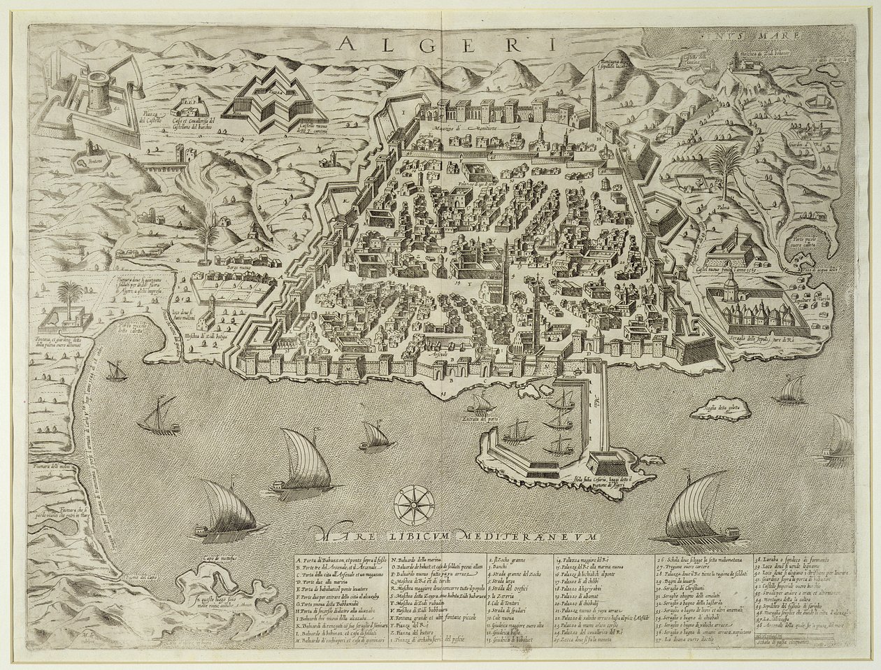 Hafen und Stadt Algier, ca. 1572 von Italian School