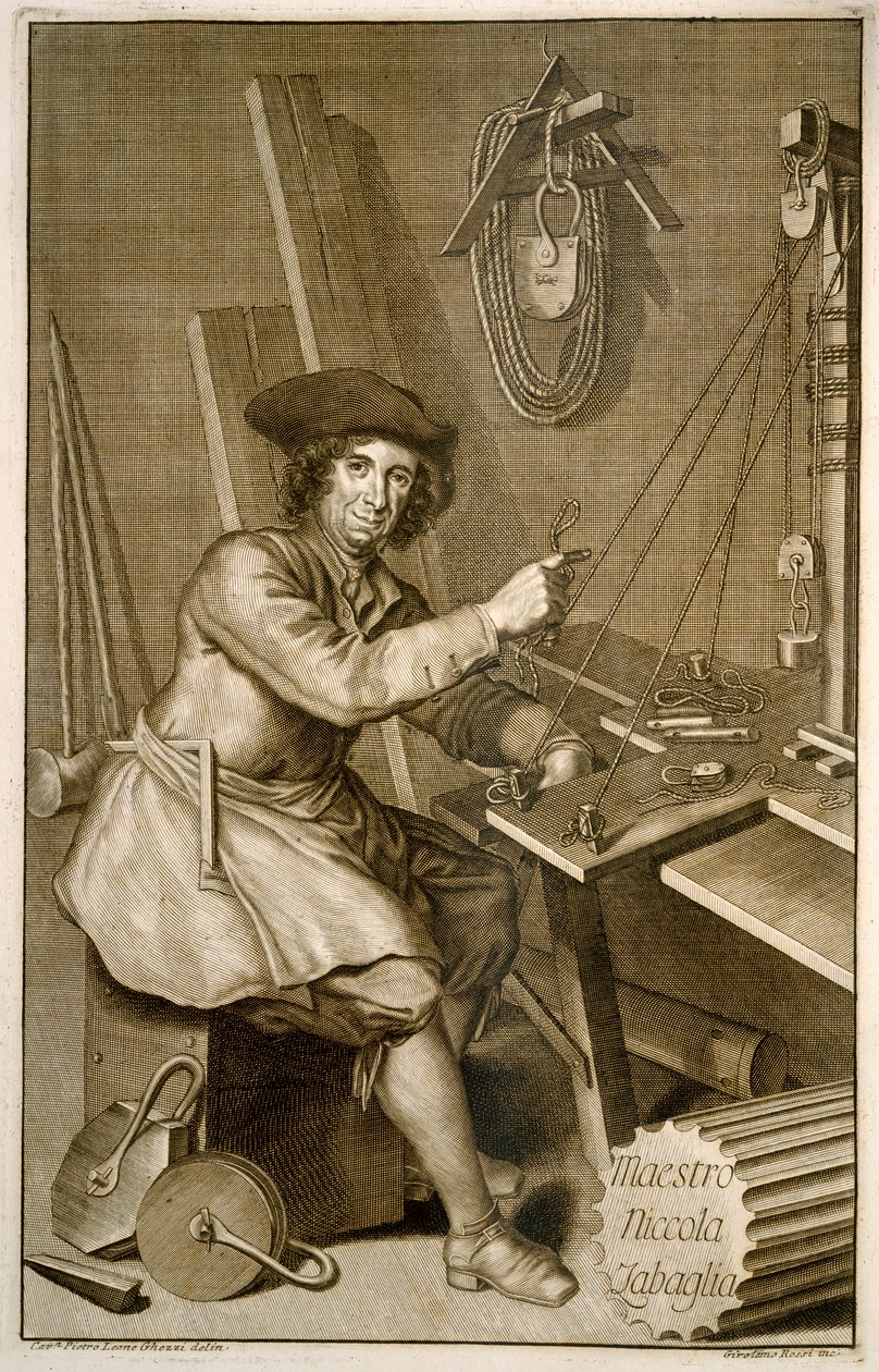Porträt von Maestro Niccola Zabaglia von Italian School
