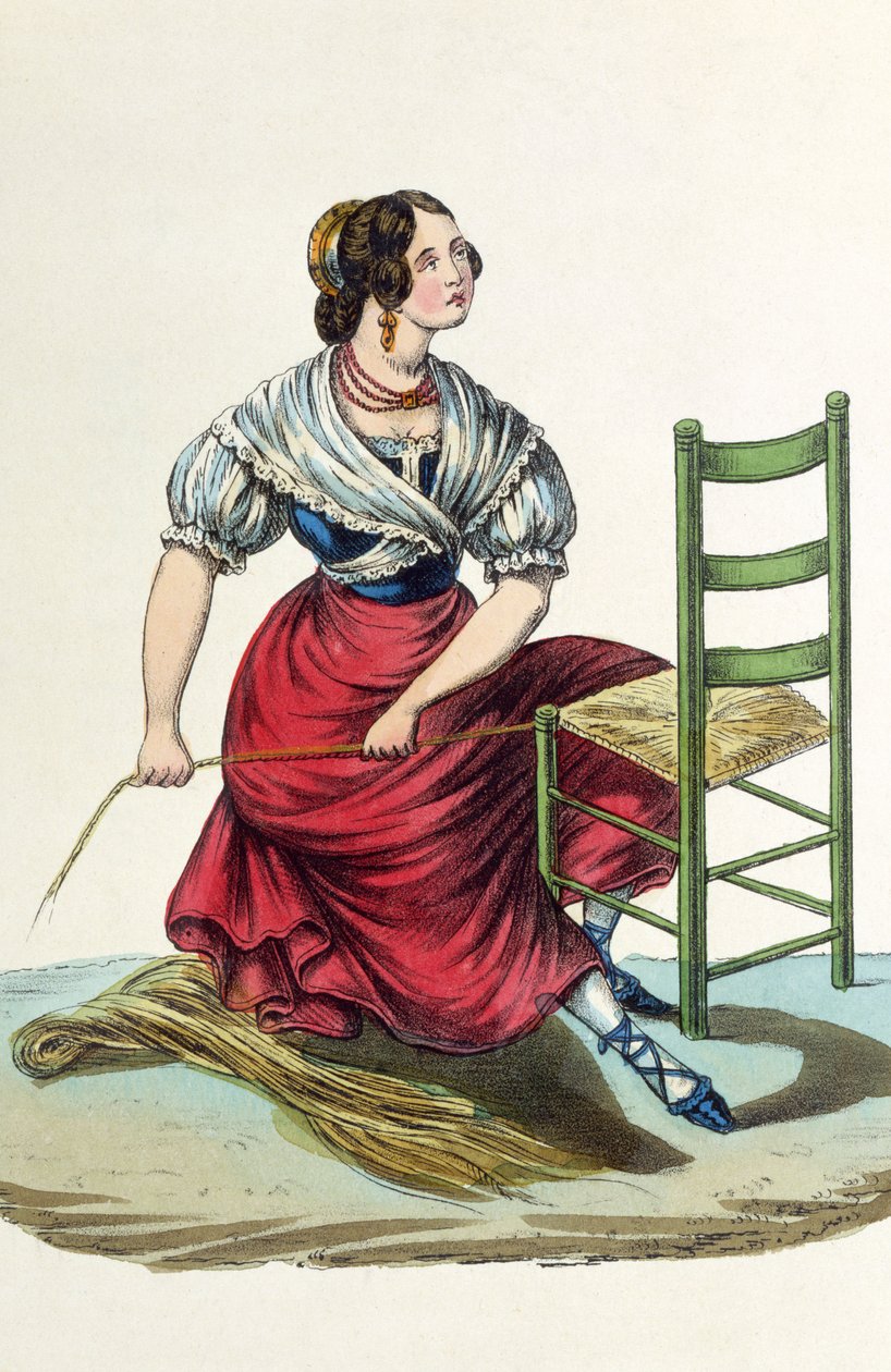 Strohstuhlmacher von Italian School
