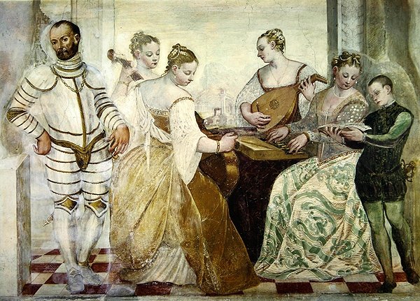 Das Konzert, 1570 (Detail) von Italian School