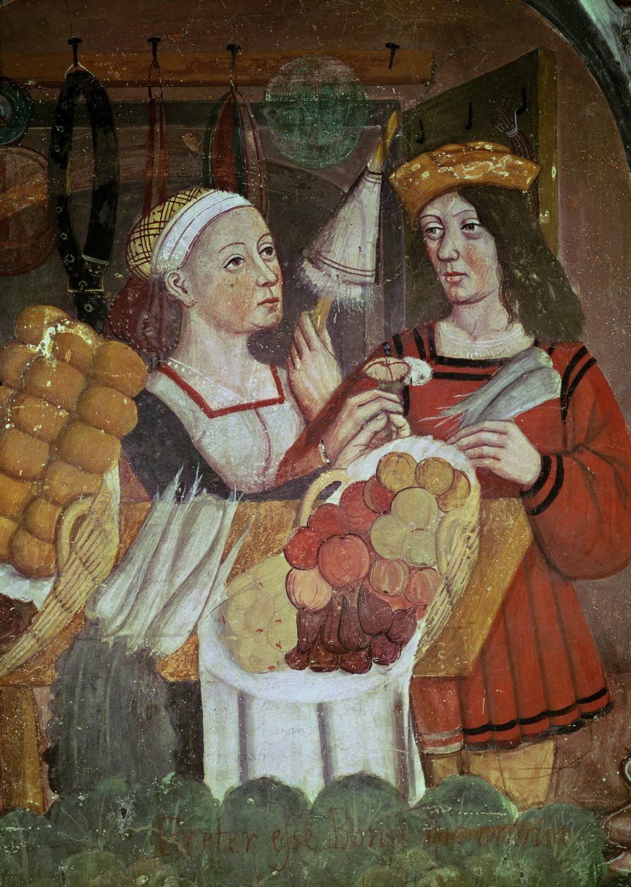 Der Gemüsemarkt (Detail) von Italian School