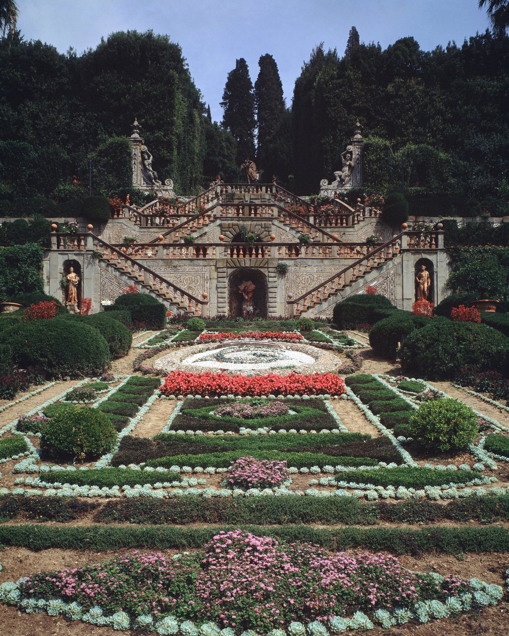 Ansicht der Gärten von Italian School