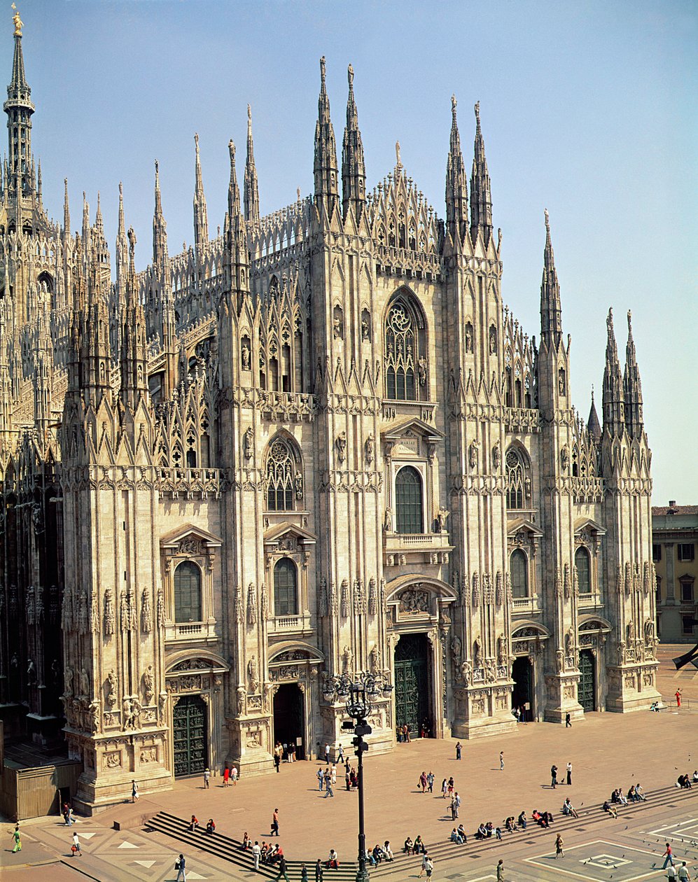 Ansicht der Fassade, begonnen 1386 von Italian School