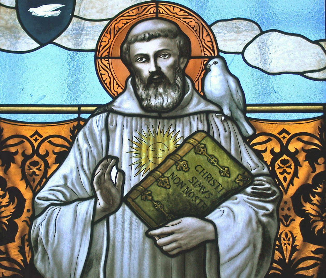 Fenster mit Darstellung des St. Columbanus (Detail) von Italian School Italian School