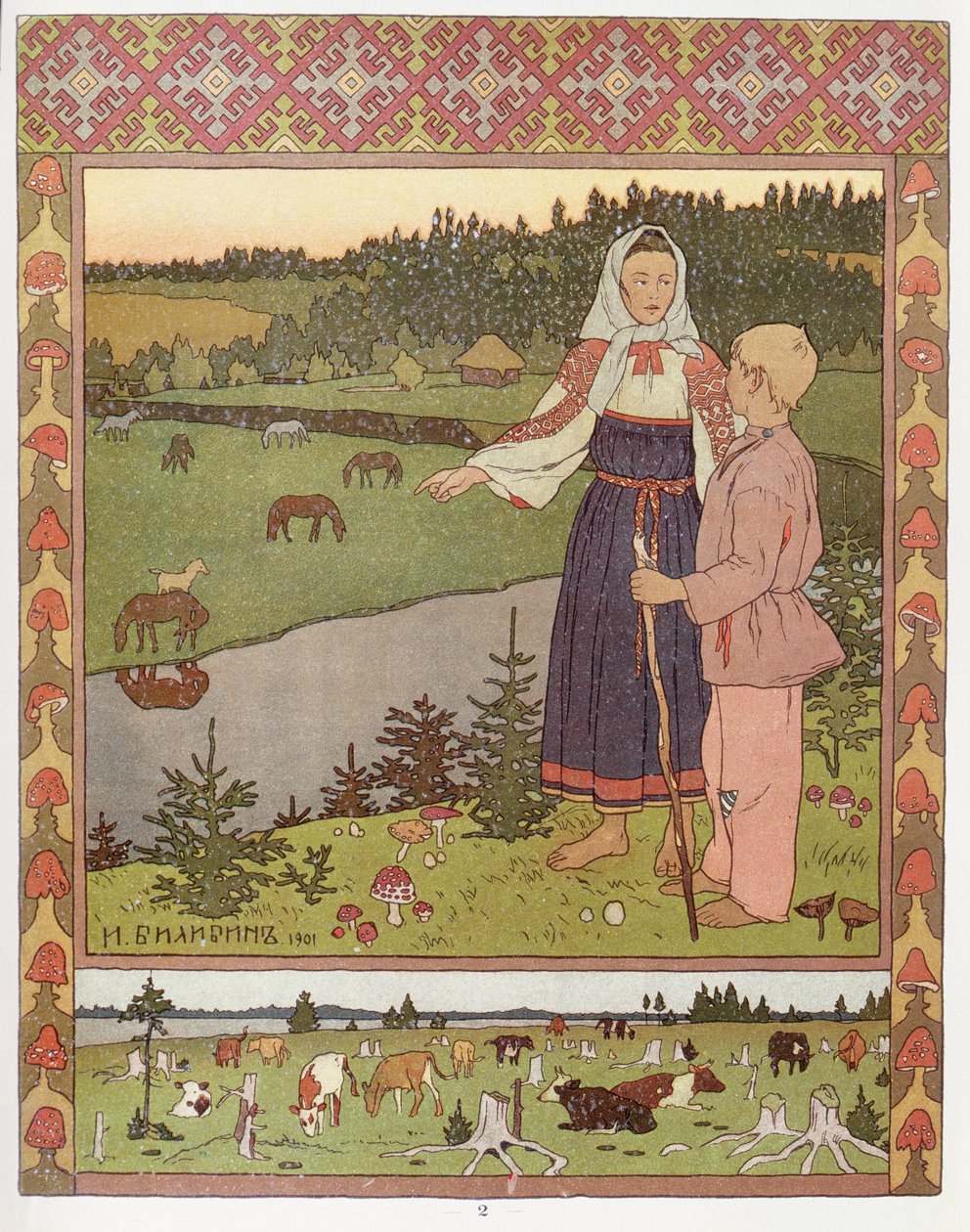 Alionouchka und Ivanouchka, 1901 von Ivan Yakovlevich Bilibin