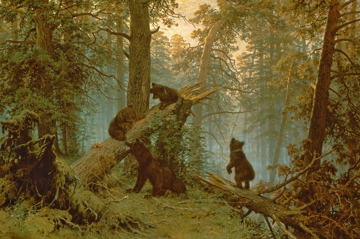 Morgen in einem Kiefernwald, 1889 von Ivan Ivanovich Shishkin