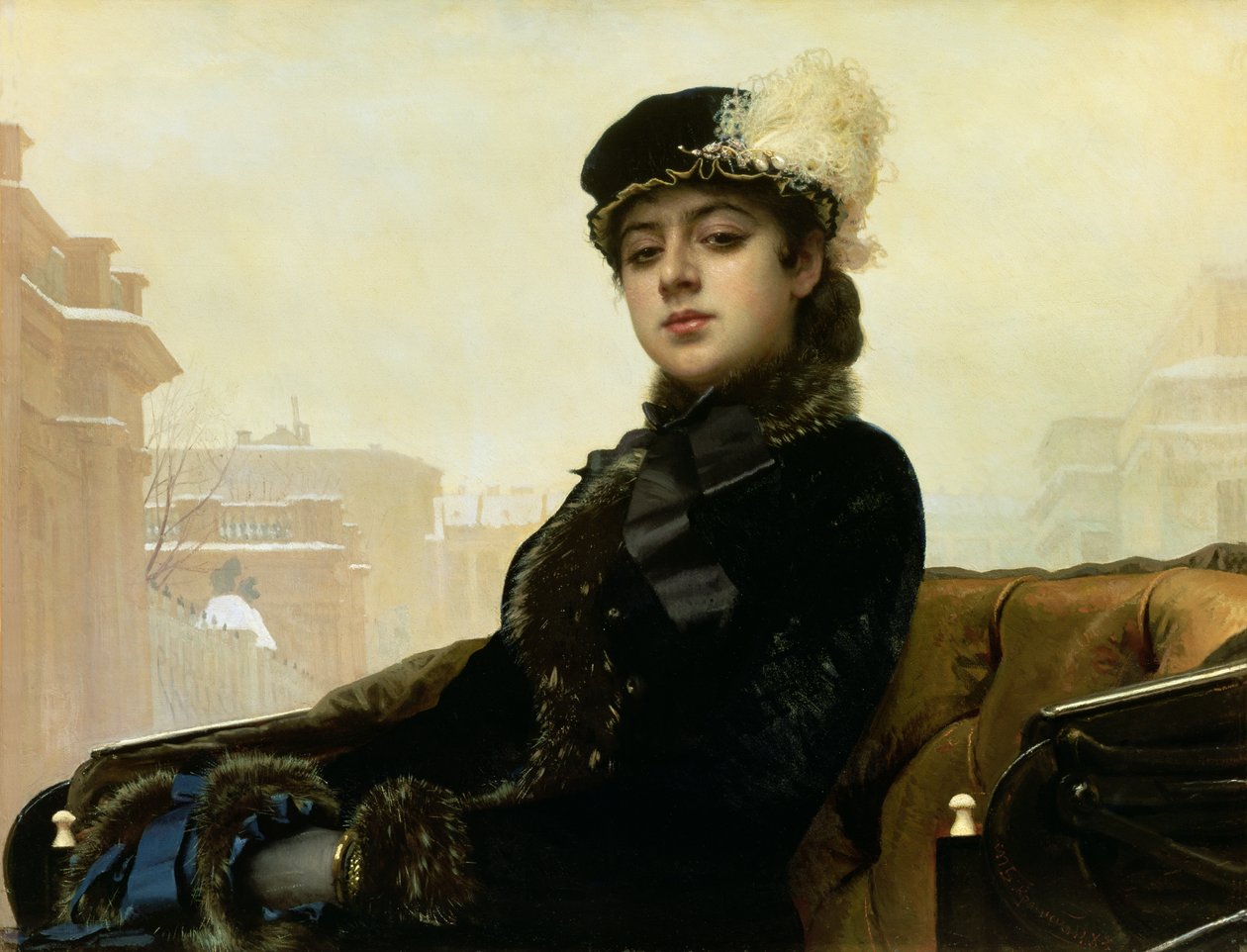 Porträt einer unbekannten Frau, 1883 von Ivan Nikolaevich Kramskoy